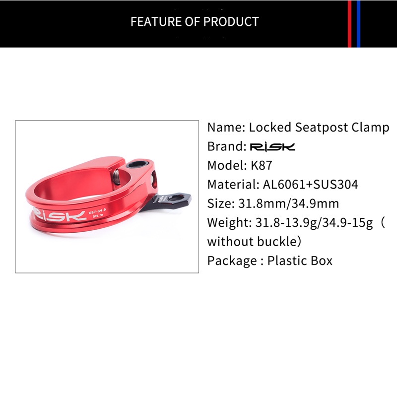 Kẹp Cố Định Yên Xe Đạp Leo Núi 31.8/34.9mm CNC Bằng Hợp Kim Nhôm Chuyên Dụng Chất Lượng Cao