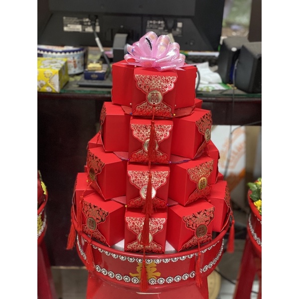 Combo 20-30-50 HỘP quà cưới đựng bánh kẹo size 8x8