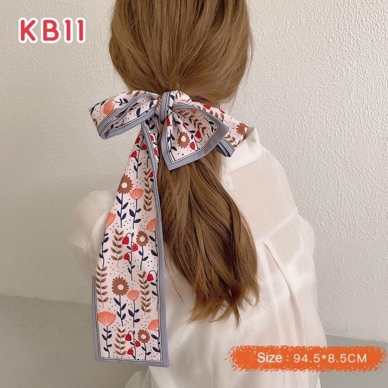 Dây Buộc Tóc Dạng Khăn Lụa Kiểu Pháp Thời Trang, Đa Năng Cho Nữ