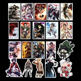 Aurora3 Bộ 39 sticker các nhân vật truyện Attack on Titan dùng trang trí