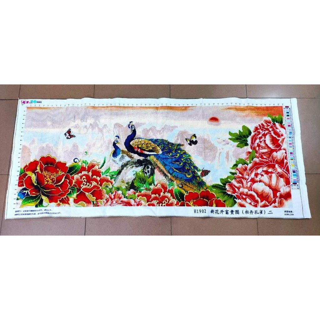 (Đã Thêu) Tranh Thêu Chữ Thập Mẫu Công Phu Thê Viên Mãn Gia Hoà Vạn Sự Hưng 37