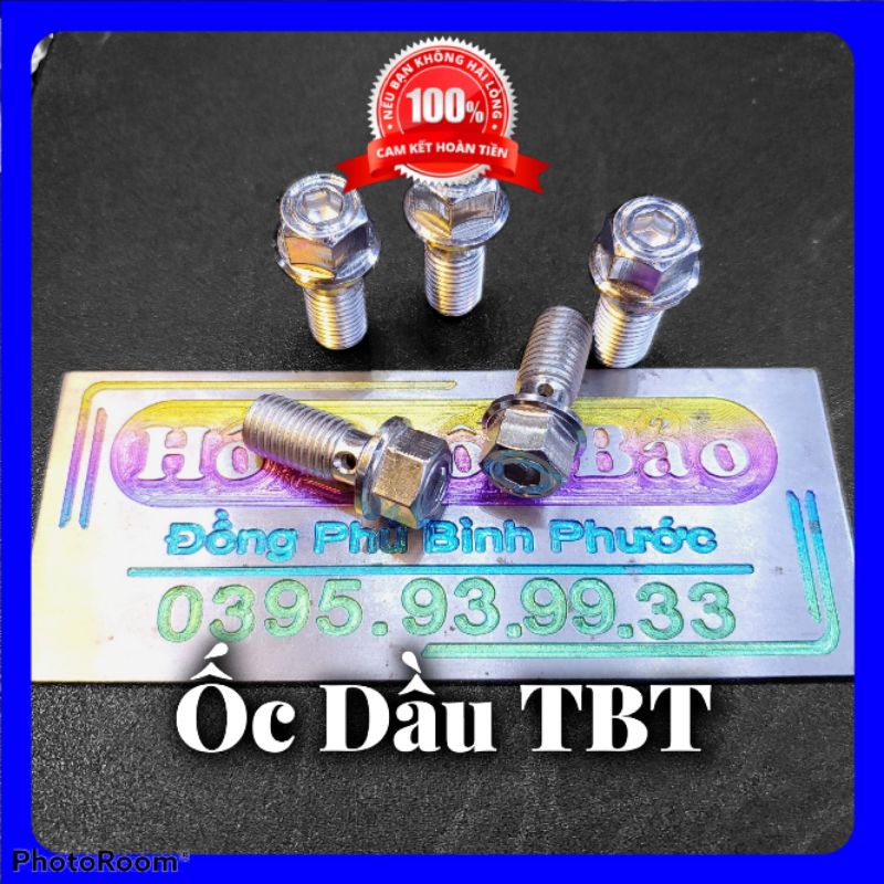 Ốc dầu Salaya TBT inox 304 mẫu v2 lắp heo zin nissin mọi dòng xe trên thị trường