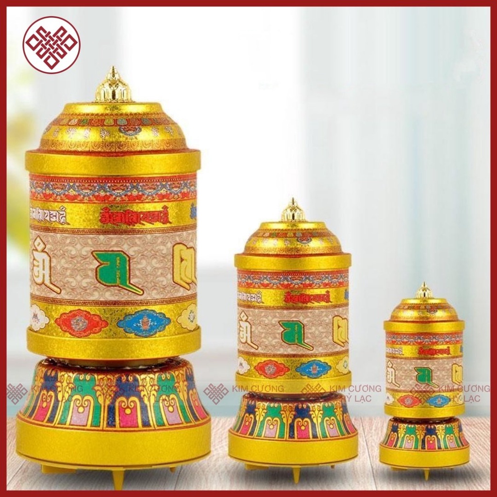 Kinh Luân Điện, Kinh Luân Xoay Vạn Phúc [Kim Cương Hỷ Lạc] Size 21Cm, 30Cm, 48Cm