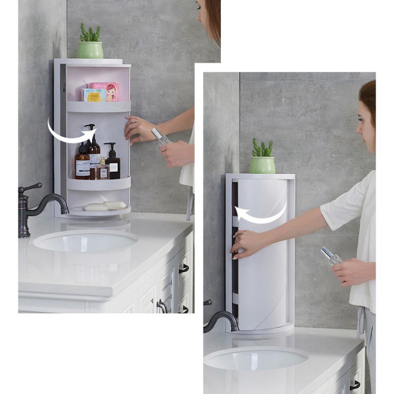 Kệ Góc Nhà Tắm Xoay 360 Độ 3 Tầng Chính Hãng, Thiết Kế Sang Trọng, Tiện Nghi