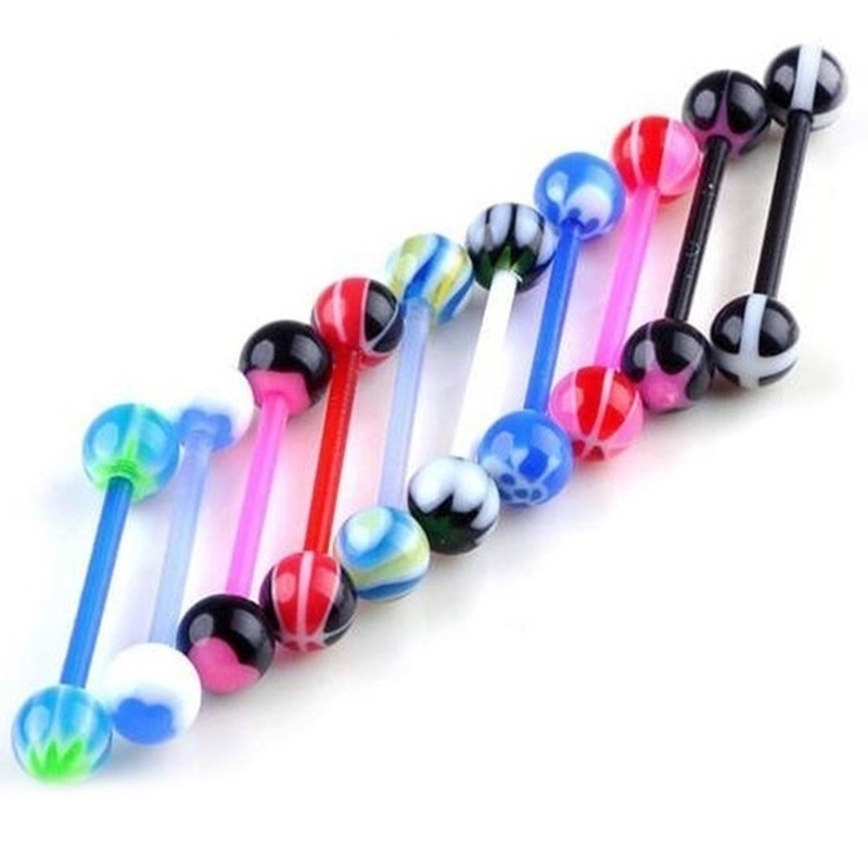 100 Khuyên Xỏ Cơ Thể Màu Sắc Cầu Vồng Cá Tính