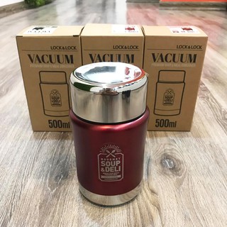 Hộp cơm giữ nhiệt Soup & Deli Lock&Lock LHC8029 RED 500ml màu đỏ