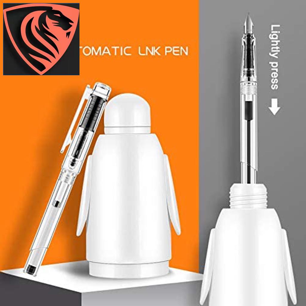 Bút Máy Bơm Mực Tự Động Bằng Nhựa Trong Suốt Cho Học Sinh
