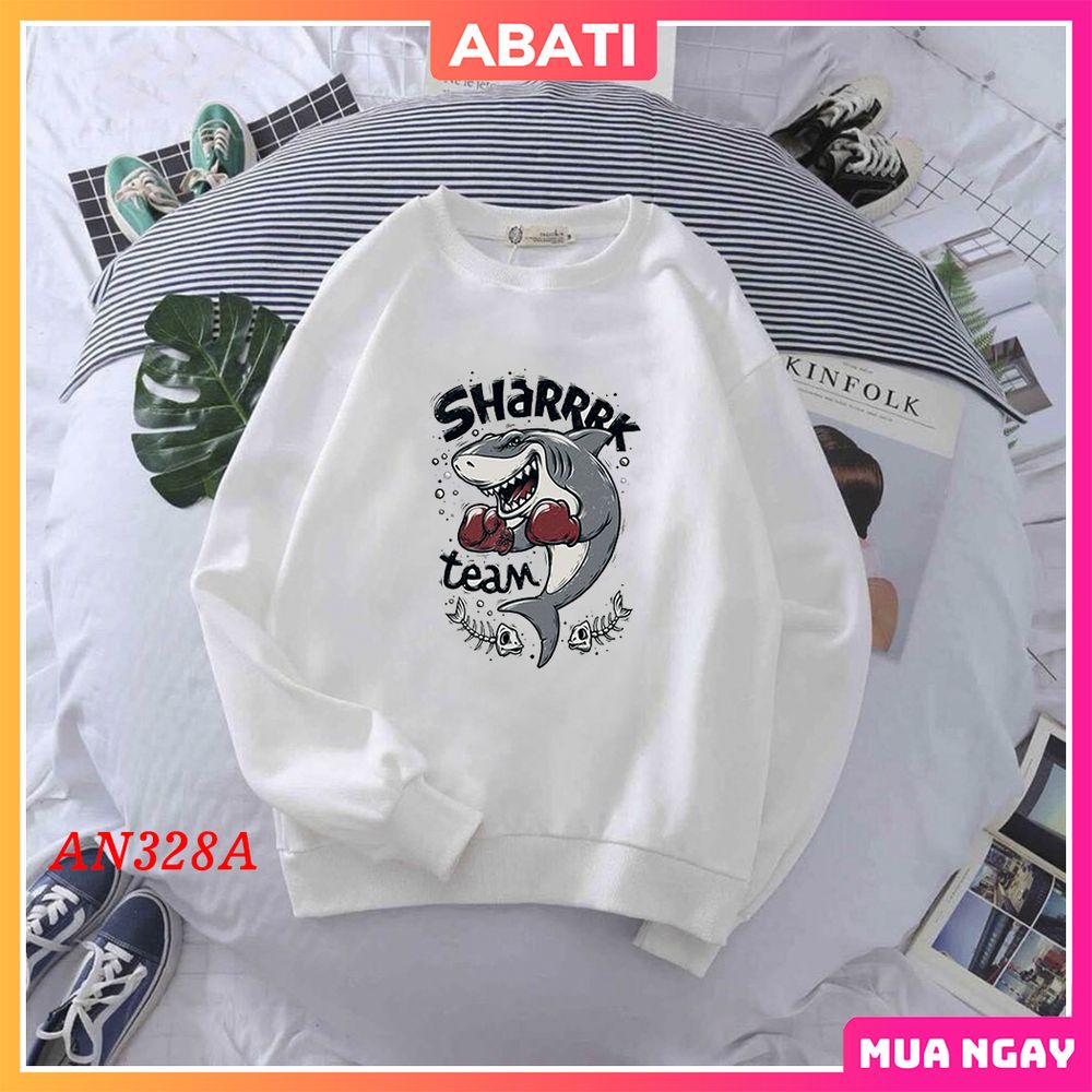 Áo sweater nỉ nam nữ fom rộng phong cách hàn quốc  ABATI  Áo thu đông vải nỉ mềm mịn ấm áp đường may tỉ mỉ