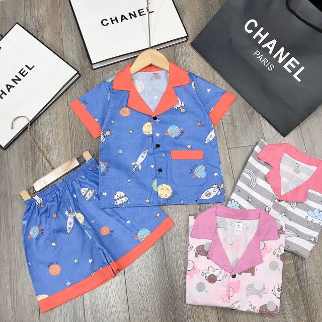 SIZE ĐẠI Bộ pijama thô boil cực kute và chất cho bé trai, bé gái - BTBD