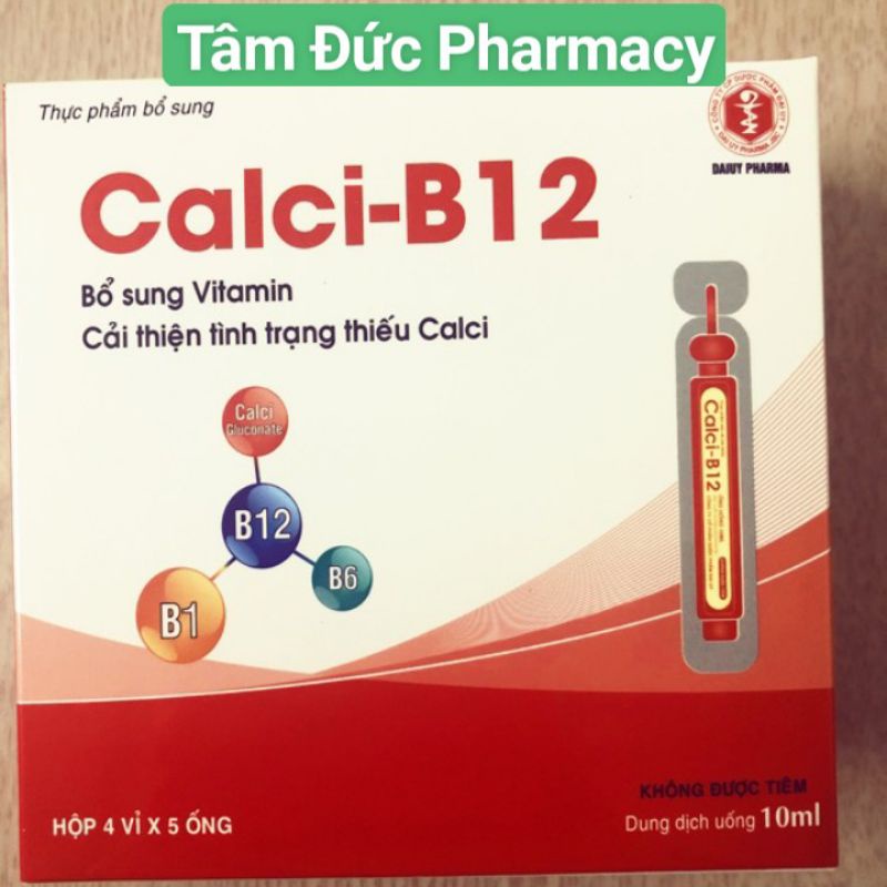 Calci _B12 bồi bổ cơ thể hộp 20 ống