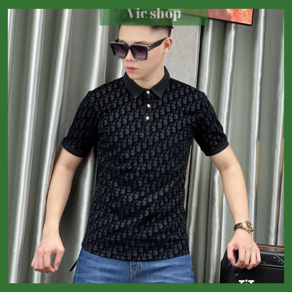 Áo polo nam cao cấp 3ALP203 hàng quảng châu, thấm hút mô hôi tốt, co giãn, thiết kế trẻ trung, họa tiết đơn giản