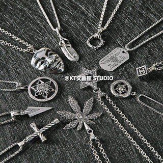 16 Phong Cách Thép Titan Vòng Cổ Hình Vòng Cổ Hexagram Vòng Cổ Hexagram Vòng Cổ Chữ Thập Vòng Cổ Lá Gai Dầu Vòng Cổ Nam Vòng Cổ Dài Vòng Cổ Kim Loại