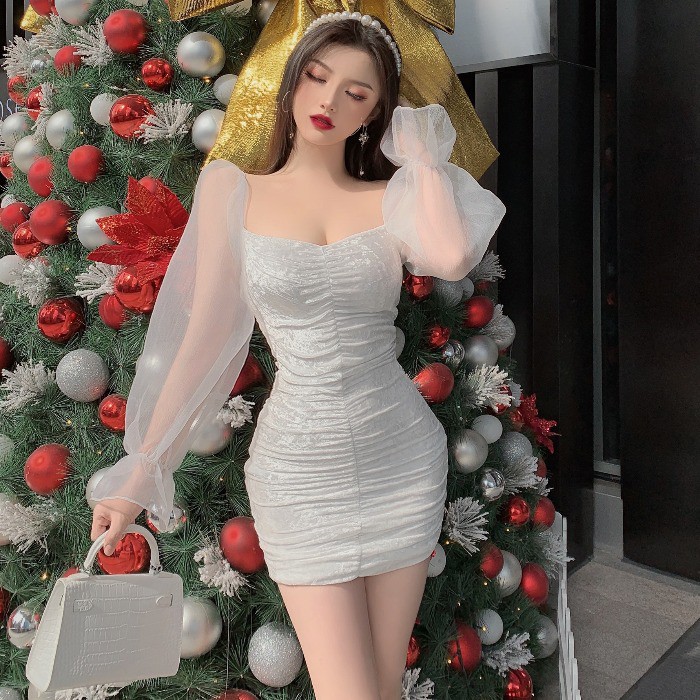 [Mã SKAMA06 giảm 8% tối đa 50K đơn 250K] ĐẦM DÁNG ÔM NỮ ĐI TIỆC PARTY ULZZANG | BigBuy360 - bigbuy360.vn