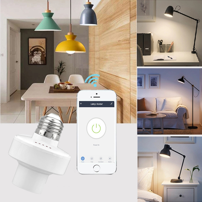 GOOGLE Bóng Đèn E27 / E26 Wifi + Rf433 Điều Khiển Bằng Giọng Nói Thông Minh