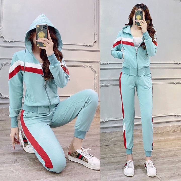 Bộ đồ thể thao nữ phối màu TT407_HÀNG CHUẨN SHOP