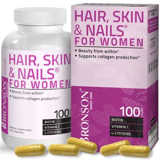 Organic Vitamins Hair, Skin & Nails – 100 viên Mỹ – Đẹp da, tóc, móng