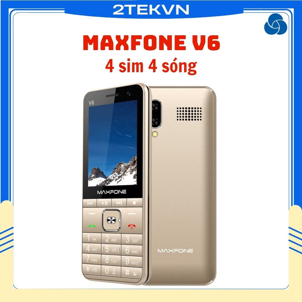Điện thoại 4 sim maxfone V6 loa toa pin trâu ghi âm cuộc gọi