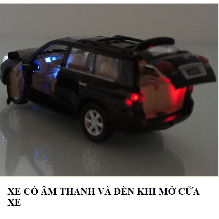 Ô tô Lexus LX570 Mô hình bằng kim loại có âm thanh đèn tỉ lệ 1:32