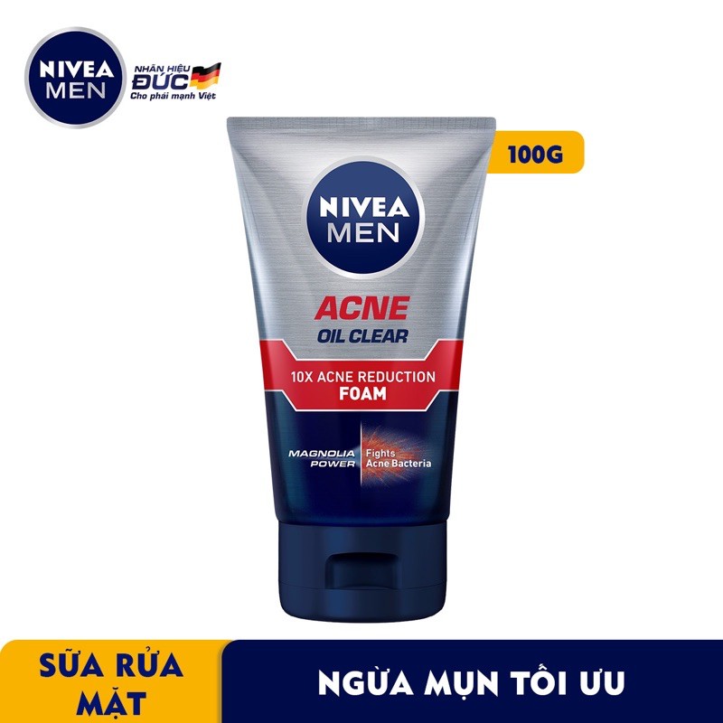 SỮA RỬA MẶT NIVEA MEN GIÚP GIẢM MỤN ACNE OIL CLEAR 100G