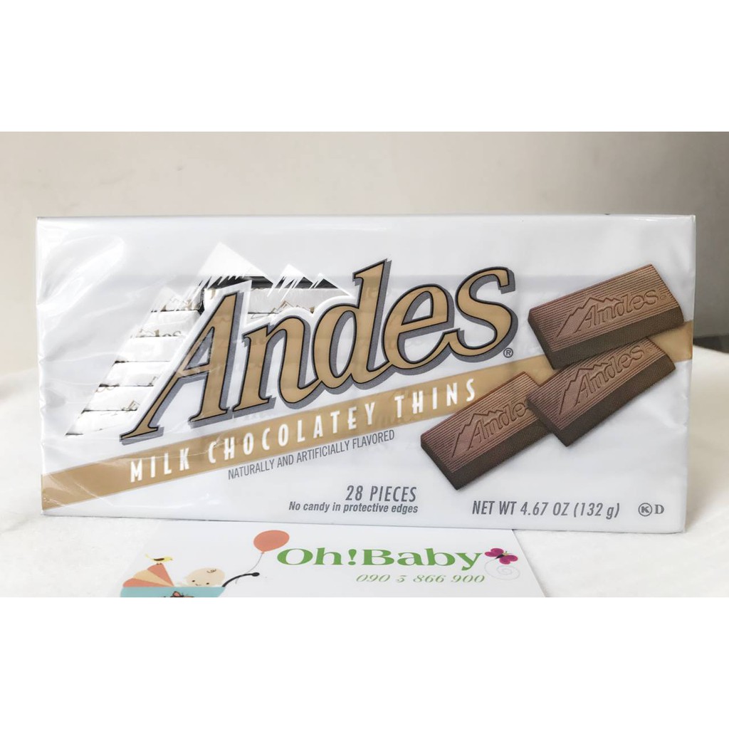 [HÀNG CHÍNH HÃNG] Kẹo Socola Andes Sữa 132gr