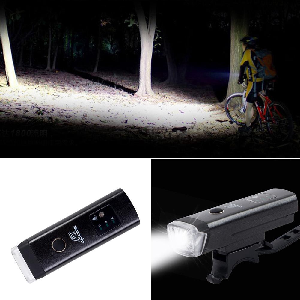 Đèn pin gắn phía trước xe đạp leo núi siêu sáng có cổng sạc USB