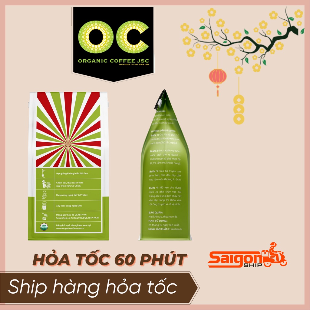 Cà phê hữu cơ thải độc, Cafe rang xay Gerson Enema dạng bột Cao Cấp / Tiêu Chuẩn của thương hiệu Organic Coffee JSC | BigBuy360 - bigbuy360.vn
