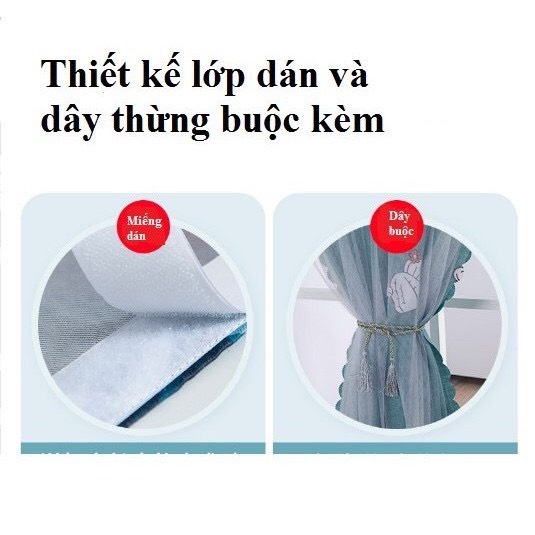 Rèm dán tường, mẫu họa tiết mà xanh lá rùa chất polyeste, rèm cửa sổ che nắng