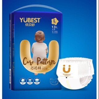 Bỉm quần/ dán yubest core pattern s90/ m84/l78/xl72/xxl66