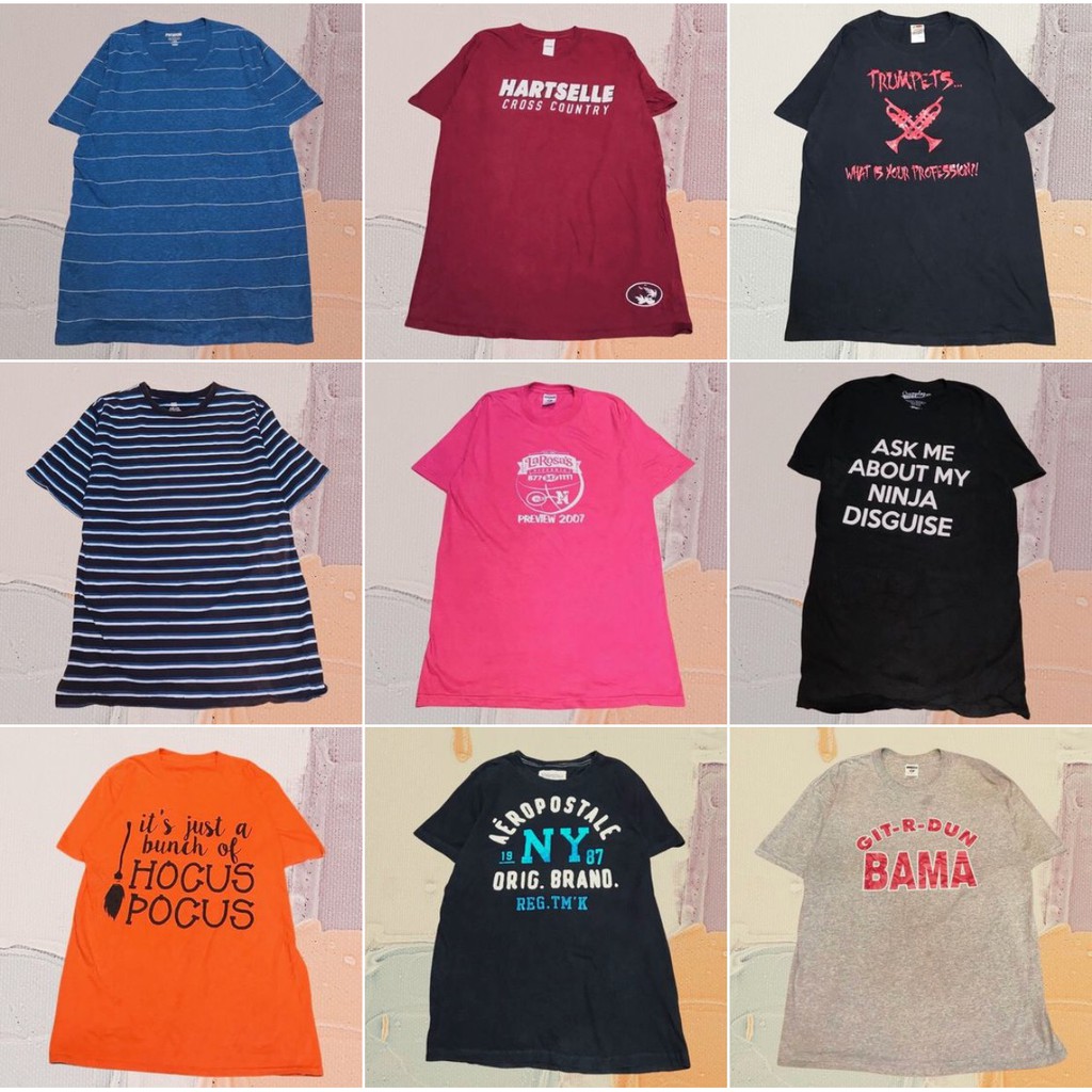 Áo thun secondhand US chọn mẫu form rộng nam nữ | BigBuy360 - bigbuy360.vn