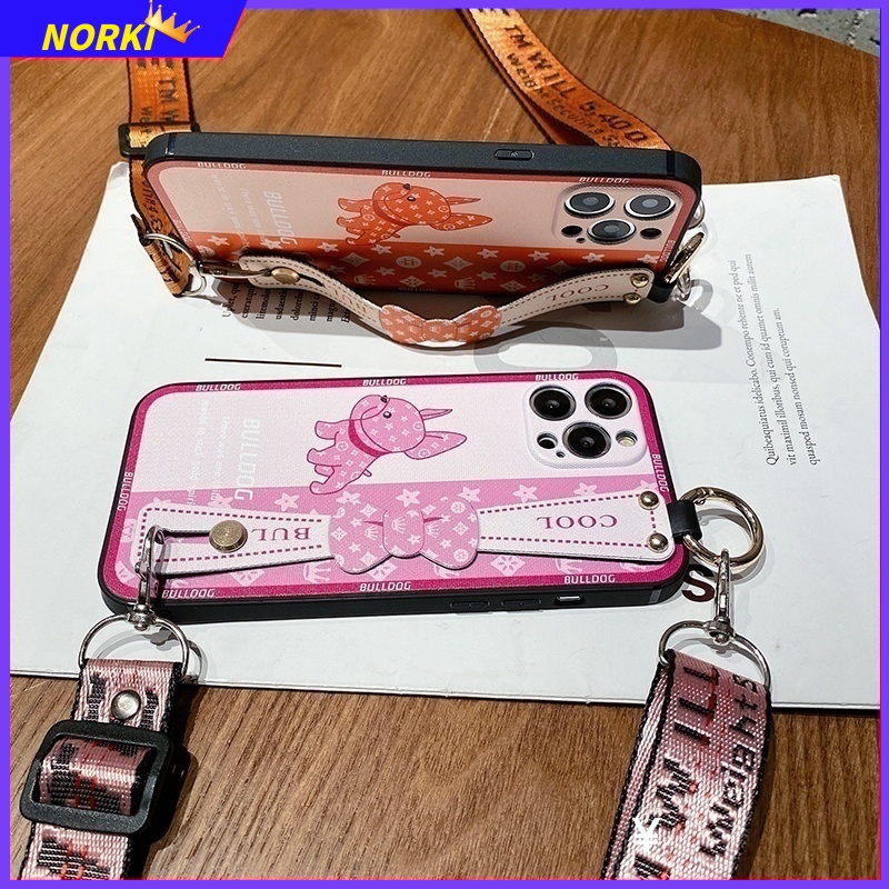 Ốp Điện Thoại Dẻo Họa Tiết Hoa Kèm Vòng Đeo Tay & Dây Đeo Chéo Sang Trọng Cho Samsung Galaxy Note 20 Ultra Note 8