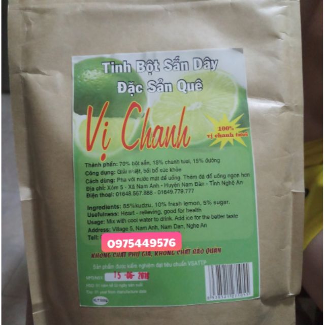 TINH BỘT SẮN DÂY VỊ CHANH