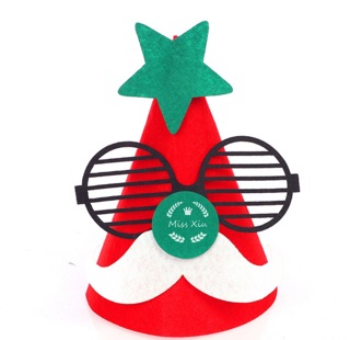 Nón noel tự trang trí bằng giấy