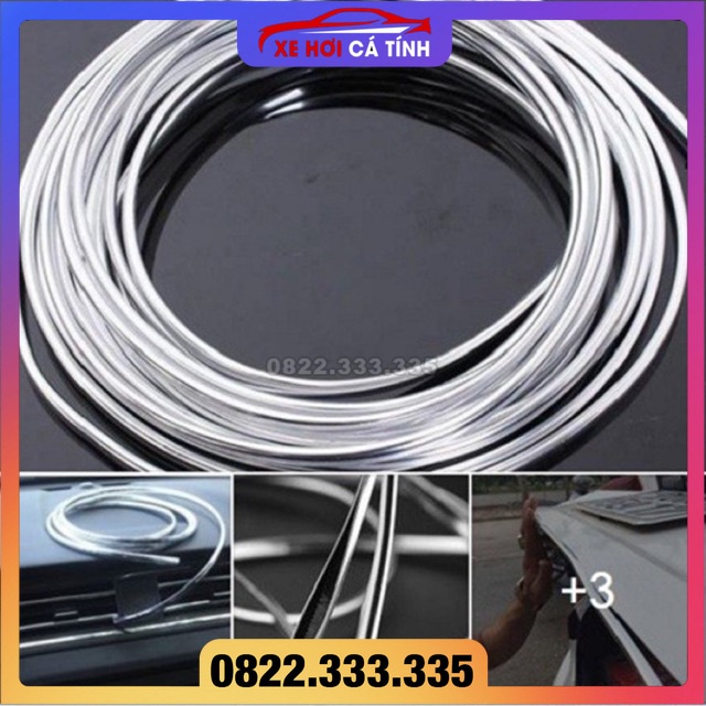 15 mét Dán viền trang trí xe hơi mạ crom- Nẹp chữ U trang trí, mạ chrome, u lõi thép
