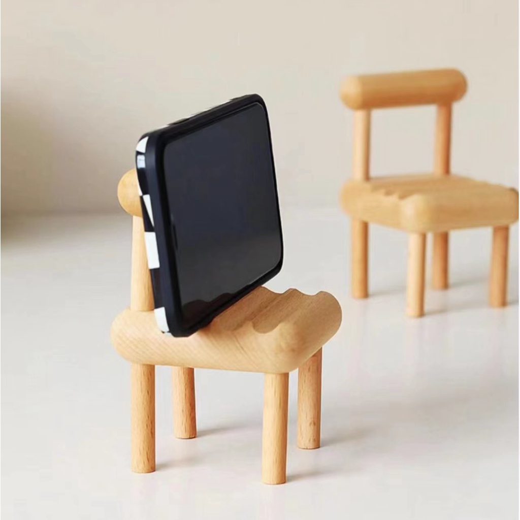 [Cois N] Giá Đỡ Điện Thoại / Máy Tính Bảng Bằng Gỗ Trơn Mini Đa Năng Sáng Tạo Thích Hợp Làm Quà Tặng