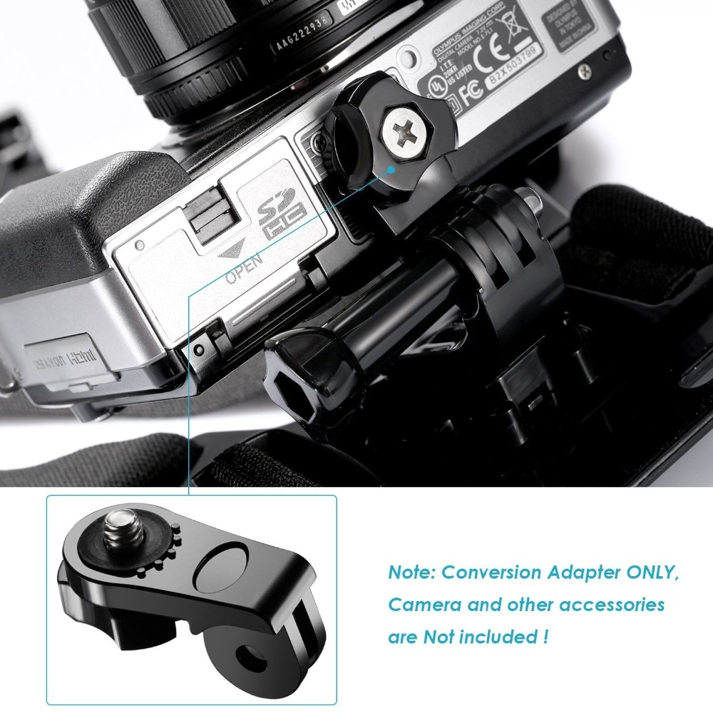 Phụ kiện chuyển đổi ốc vít 1/4 Inch cho giá đỡ máy ảnh GoPro