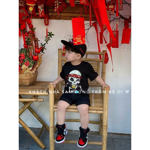 Áo thun tay lỡ in hình cho bé, áo phông cotton nam nữ unisex,Samyy_vn