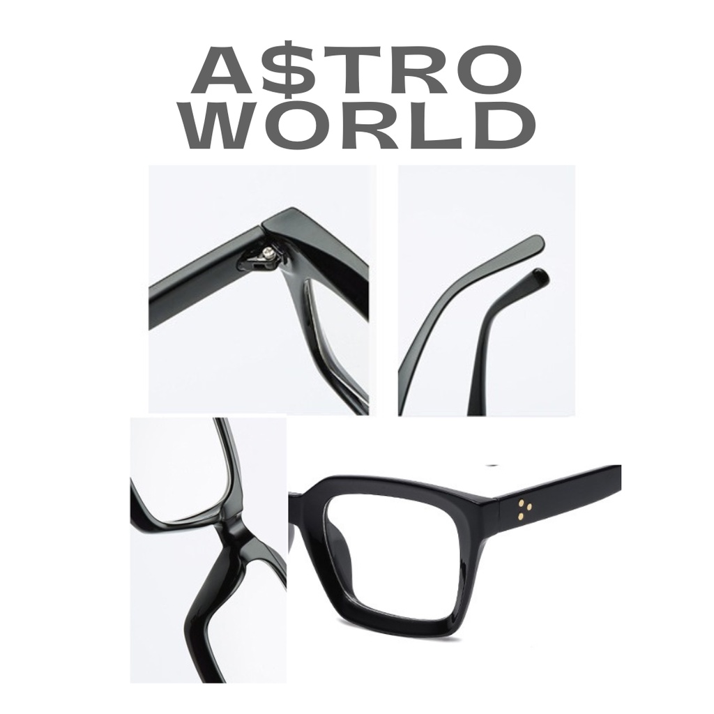 Gọng kính Mắt Cú A$troWorld the Owl Slim 2.0 + Bao da + Nước/Khăn Lau kính + Box