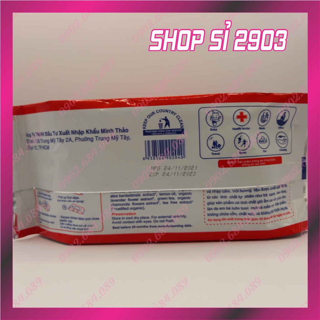 Khăn ướt love - bịch 80 gr