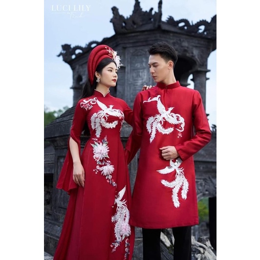 Áo dài cặp nam nữ TP601 THANH PHONG ÁO DÀI