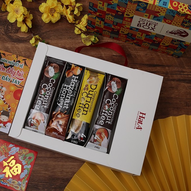 Hộp quà tặng cao cấp Hạt A Cafe Premium Gift Box Coffee 3 loại cà phê hòa tan 288g - 16 stick | BigBuy360 - bigbuy360.vn