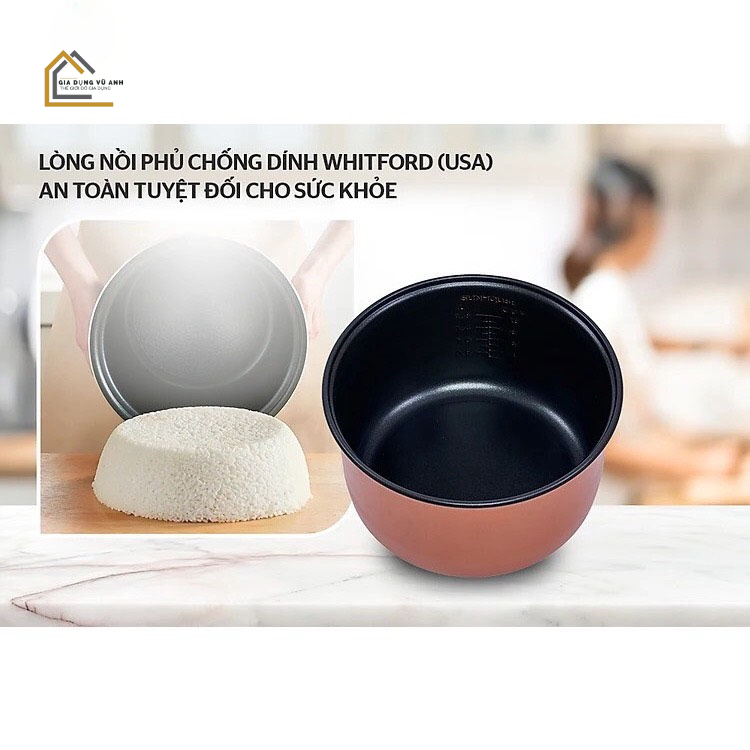 Nồi cơm điện đa năng , nồi cơm điện FUJIKA lắp gài thông minh chống dính hàng chính hãng bảo hành 12 tháng