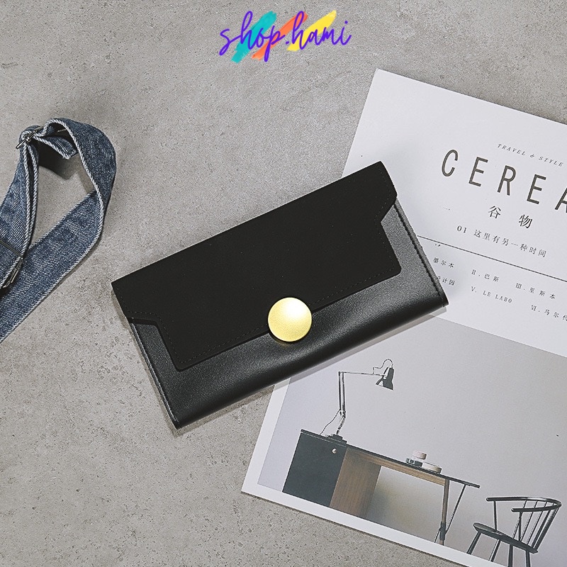 Ví Dài Nữ Da PU Cao Cấp Đẹp Mềm Mại Với Nhiều Màu Sắc Shop Hami V07