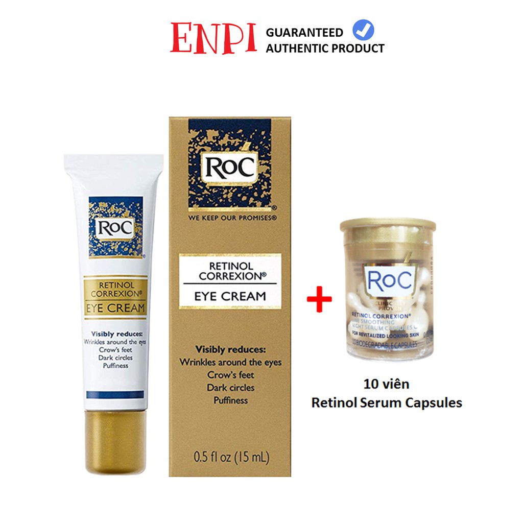 Kem mắt giảm nhăn và thâm RoC Retinol Correxion Eye Cream 15ml