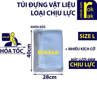 Túi đựng vật liệu lọc cỡ lớn nhỏ nhiều size S M L khóa kéo cho hồ cá