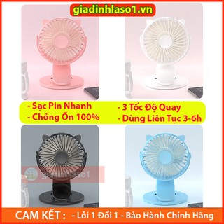 [ Xả Kho 3 Ngày ] Quạt Mini Tai Thỏ An Toàn Cho Trẻ Với 4 Tốc Độ Hoạt Động Êm Ái
