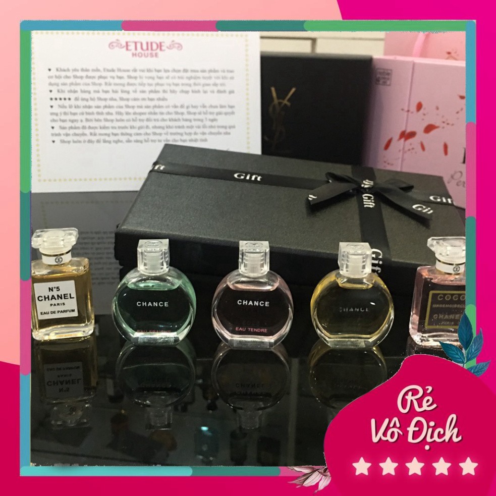 [Bán-Giá-Gốc] ❤️𝘊𝘩𝘪́𝘯𝘩 𝘏𝘢̃𝘯𝘨❤️ Bộ 5 chai nước hoa Chanel cao cấp