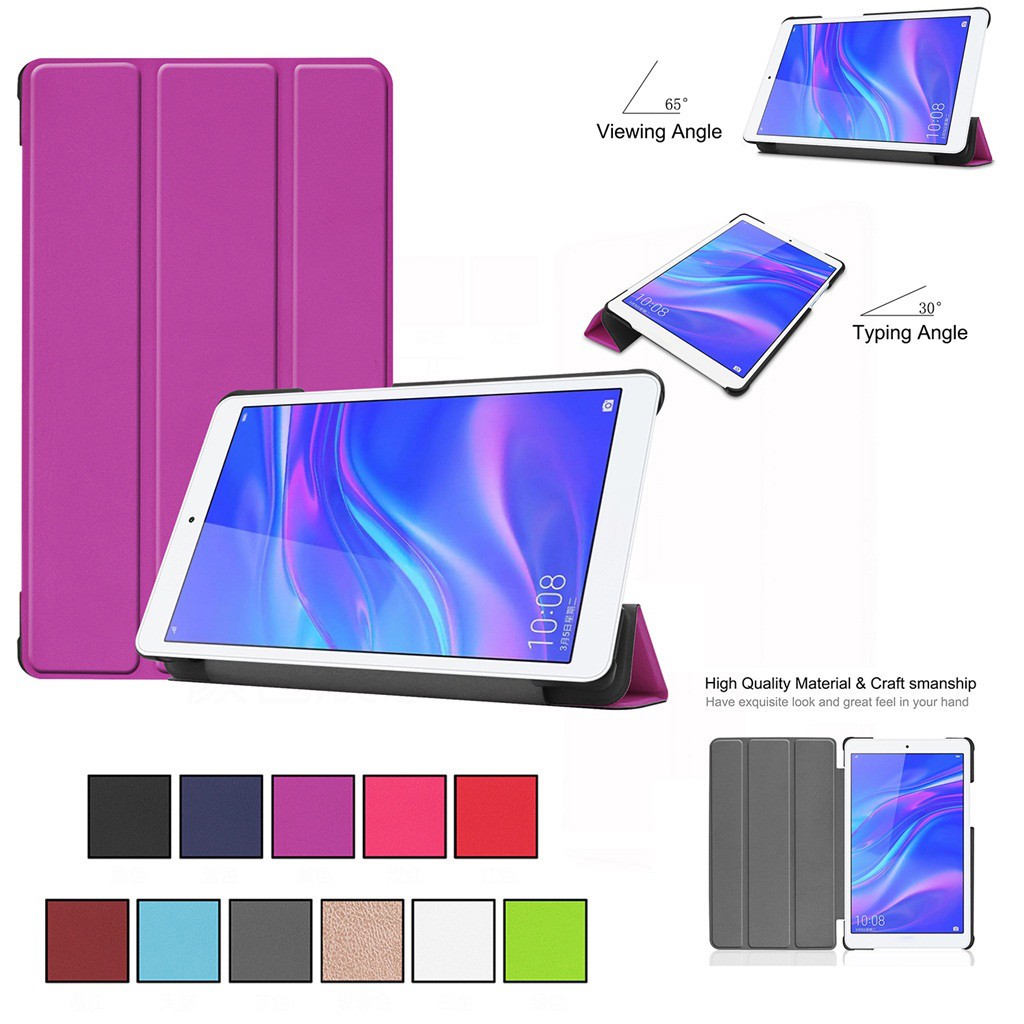 📱applewish📱For Huawei M5 Lite 8Inch Tablet Leather Slim Smart Stand Shell Cover Case