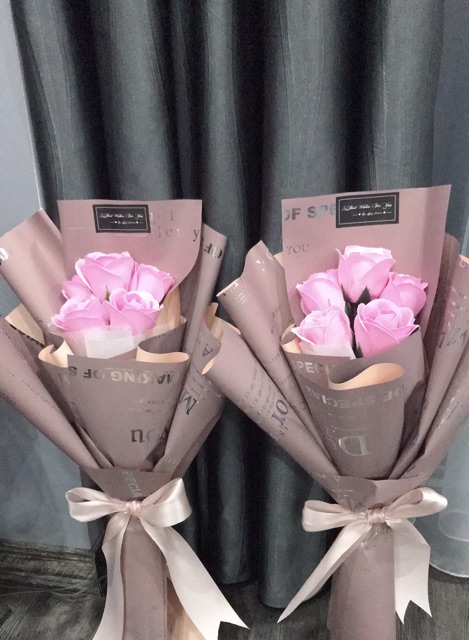 Bó 5 bông phối giấy hàn