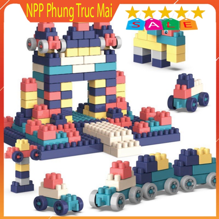 Bộ lego xếp hình 520 chi tiết đồ chơi cho bé lắp ráp - Đồ chơi phát triển tư duy - Đồ chơi lắp ráp cho bé-taobaovnsile