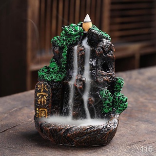 OGốm hương chảy ngược Lư hương trong nhà Trang trí nội thất bằng hương thơm Đèn đốt bằng gỗ đàn hương Tháp hương Dòng hư